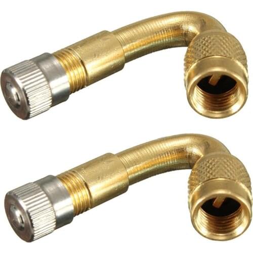 Pairs 45 Degree Tyre Valve Extension Adaptor Motorcycle Car Tire Stem Extender
