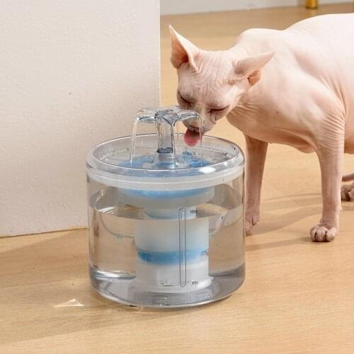 Dog Drinking Water Fountain Cat Automatic Circulating Dispenser Silent Water Filtration with Night Vision Cats Water Fountain