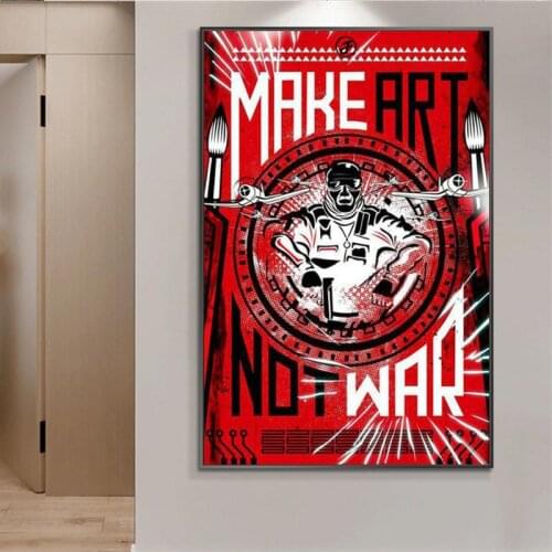 Make Art Not War Pop Bar Posters And Prints Canvas Painting Wall Pictures For Living Room Abstract Decoration Home Decor Obrazy