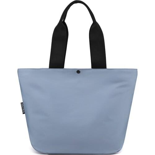 Casual Tote Large Capacity Shoulder Bag For Women 2021 Solid Color Nylon Waterproof Handbag Shopping Bag Holiday Travel Sac