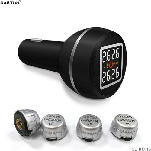 D580 Automotive Universal TPMS Alarm Device Tyre Pressure Detector Tire Pressure Monitoring System With 4 External Sensors