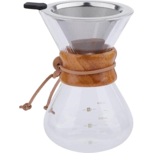 Glass Coffee Maker Carafe Pots Dripper Filter Screen Net 200ml/400ml Optional