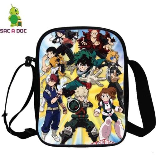 New Style Gift 3D Boku No Hero Academia Print Kids Messenger Bag for Children Anime Box Student Messenger Bag Boys Shoulder Bag