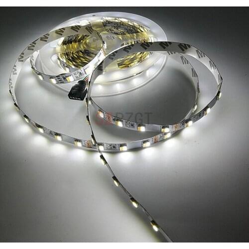 5m High quality 5050SMD WW+CW LED strip color temperature adjustable DC12V input 60LED/m CCT dimmer led strip