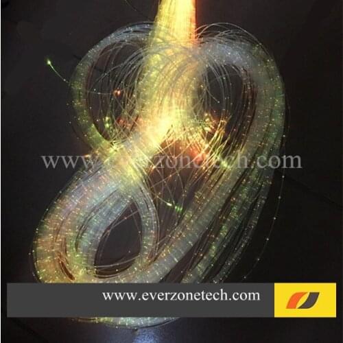 FY3W-750-001 RGB Colorful LED Fiber Optic Bundle 50pcs 2m Curtain Cable with Outer Transparent PVC Jacket