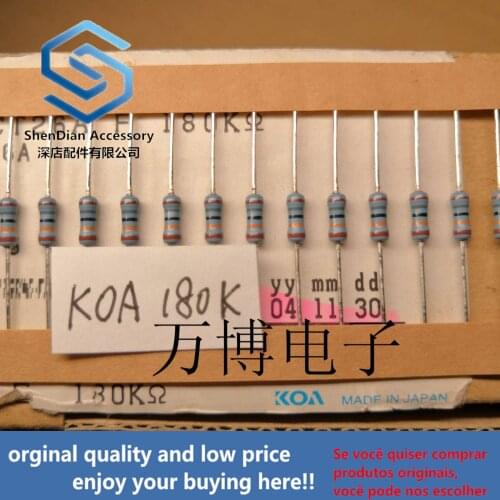 30pcs only orginal new KOA resistance KOA resistance 1/4W 0.25W 180K can pay