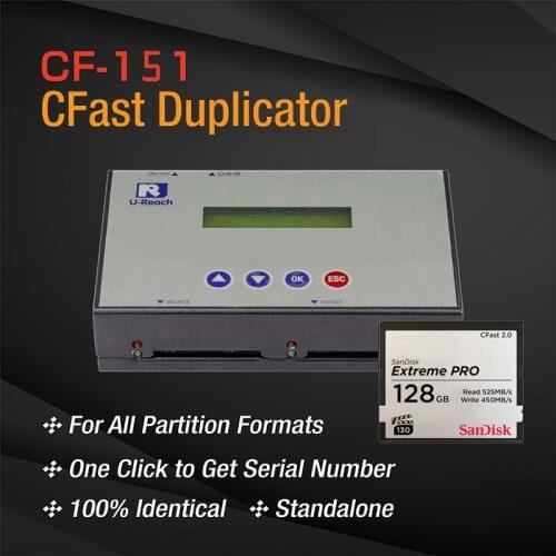 JetMedia CFast Card Duplicator DF02 Industrial Grade