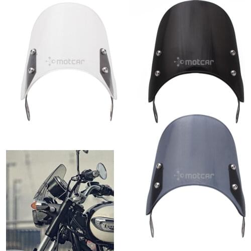 Windscreens Pare-brise For Triumph Bonneville T 100/120 T100 T120 2001-2017 2015 2016 17 Wind Deflectors Windshield Windscreen