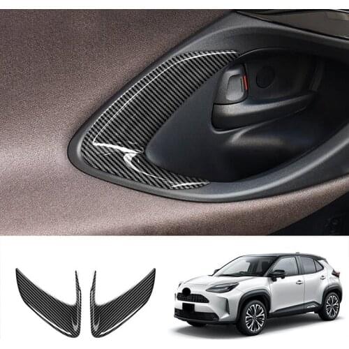 Car Inner Door Door Bowl Trim Cover Inner Door Handle Panel Frame for Toyota Yaris Cross 2020-2021