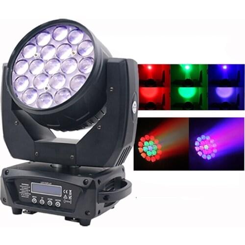 High Quality 19*15W RGBW 4in1 LED Moving Head Beam Light Perfect Colorful Zoom Wash Effects stage lighting DMX Disco DJ Lights