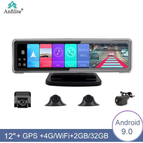 12” Android 9.0 4 cameras 4G Car RearView Mirror Camera 2+32G 1080P WIFI GPS Navigation ADAS Dash Camera Auto Recorder Car Dvr