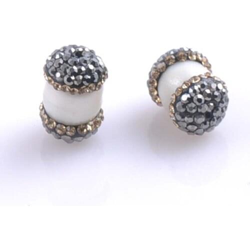 Pearl Natural Beads Crystal Round Oval beads for Jewelry making 1pcs 11x16mm 2pcs TRS0201X