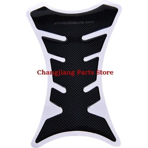 1Pcs Universal Fishbone Carbon Fiber Tank Pad Tankpad Protector Sticker Motorcycle black color