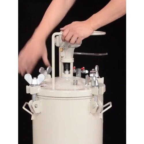 10L/Qt,2.65 Gal. Auto Stir HVLP Air Pressure Paint Pot Spray Paint Bucket Agitating Pressure Tank Hand Mixing Paint Pressure Pot