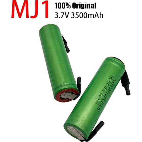 100% Original 3.7 v 3500mah 18650 Lithium Rechargeable Battery For Flashlight batteries for MJ1 18650 battery+DIY nickel