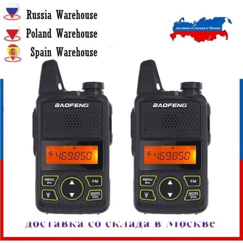 2pcs Baofeng BF-T1 Walkie Talkie UHF 400-470MHZ Two way Radio Classic design 0.5/1W Power Handheld Ham BFT1