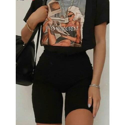 2021 New Summer Women Biker Shorts Black Womens Cycling Shorts High Waist Casual Elastic White Slimming Sexy Super Short pants