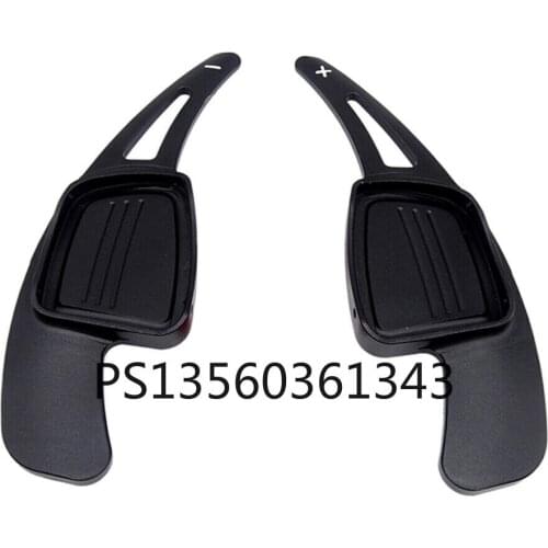 2x Steering Wheel Shifter Paddle Shift Extension for Audi B9 TTS 2016 2017 Black