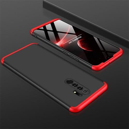 3 IN 1 Case For Xiaomi Redmi 9 Case 6.53" 360 Full Protection Case Shockprrof Matte Phone Cover for Xiomi Redmi 9 Prime Redmi9
