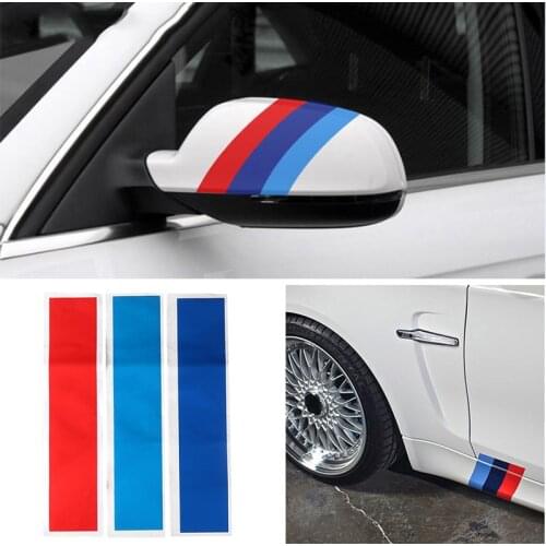 3xM-Colored Stripe Car Sticker Personality Grille Decal PVC Decal Decoration Portable For Auto Motorcycle Accessories Sticker