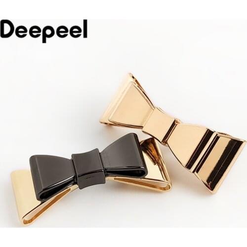 5/10Pcs 50X20mm Metal Bow Clasp Hardware for Shoes Bag Decor Buckle DIY Luggage Clip Pin Buckles Clothing Sew Accessories