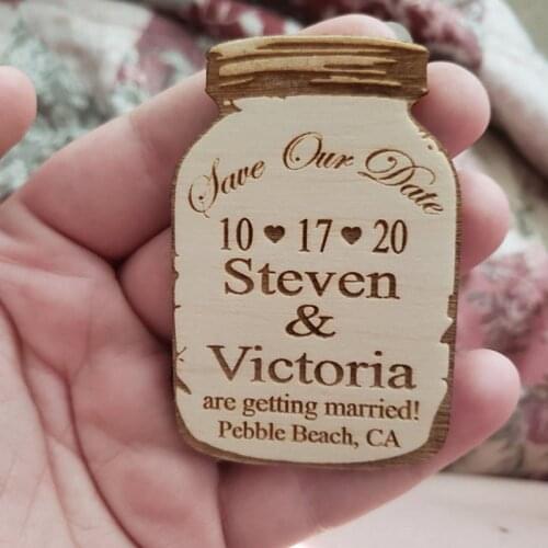 Mason Jar Save The Date Magnet, Save The Date Magnet, Personalized Save The Date, Wedding Invitation