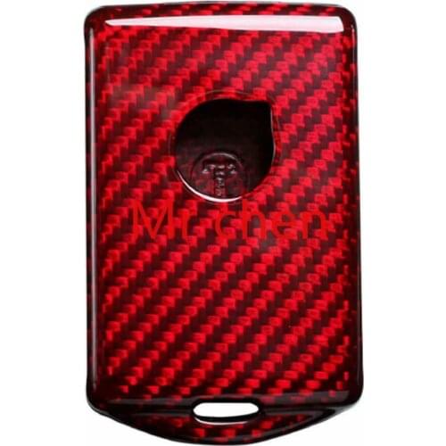 Car key bag car key case car key chain suitable For VOLVO XC40 XC60 XC90 S90 V90 Remote Key FOB Premium Red Glass Fiber Case