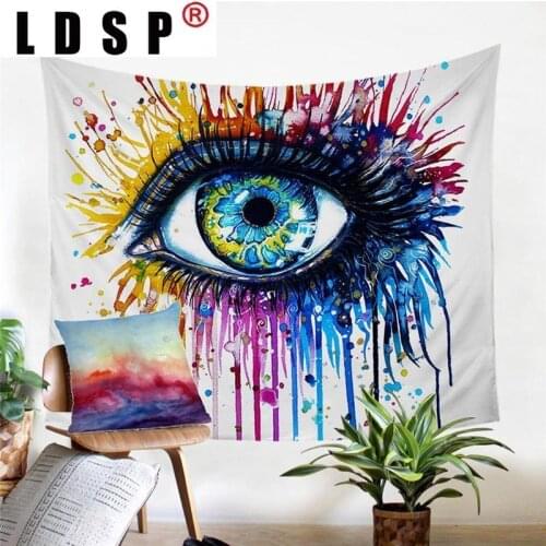 LDSP Tapestry Wall Hanging Alpaca Map Eye Fabric Mural Background Cloth Wall Rugs Towel Beach Fabric Blanket Dorm Home Decor