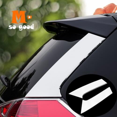 ABS Chrome Rear Window Pillar strips Shell Trim Sticker For Nissan XTrail T32 Car Accessories X-Trail Rogue 2014-2018