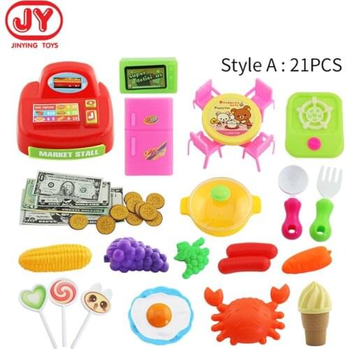 Simulated Supermarket Checkout Counter Role play Cashier Cash Register Kids Pretend Play Early Educational Toys for Children
