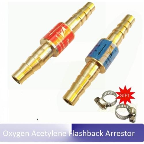 Oxygen Acetylene Flashback Arrestor Check Valve Flame Buster For Pressure Reducer Regulator Gas Cutting Torch For Pipe