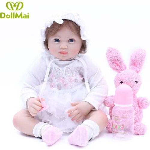 Boneca Reborn 20inch Soft Silicone Vinyl Dolls 50cm Soft Silicone Reborn Baby Doll DollMai brand Bebes Reborn Dolls