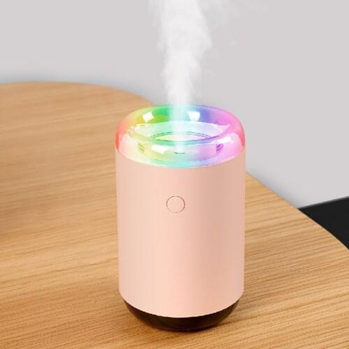 Mini Portable Ultrasonic Air Humidifier USB Charging Aroma Diffuser with Colorful Night Lamp Household Office Silent Humidifier