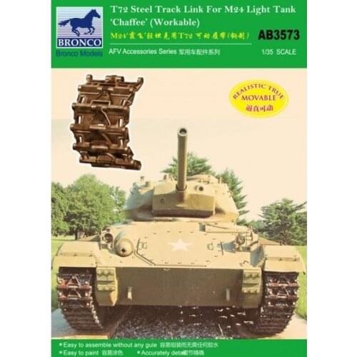 BRONCO AB3573 1/35 T72 Track Link (Steel Type) For M24 Light Tank "Chaffee" - Scale Model Kit