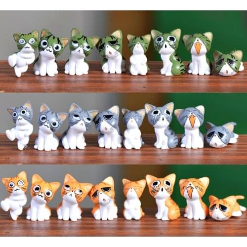 New Little Cats Fairy Garden Miniatures Decration Movie Figures Anime Mini Dolls Terrariums Figurine Animals Toys