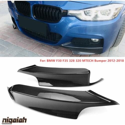 Dry Carbon Fiber Front Bumper Splitter for BMW 3 Series F30 F35 320 328 M-Tech Bumper Lower Splitter 2012-2018 M Sport Spoiler