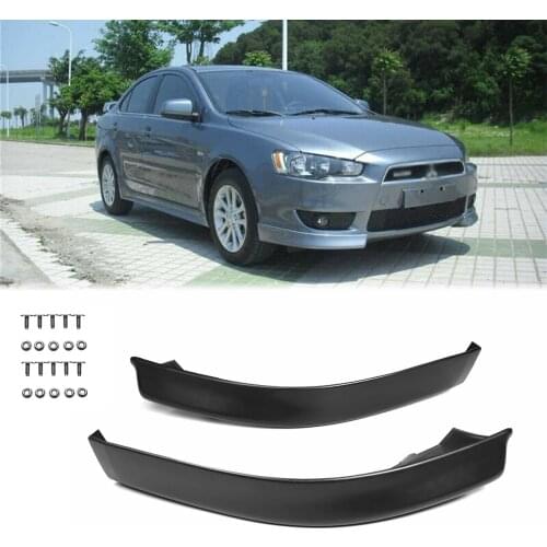 Pair Unpainted Black Front Bumper Splitter Side Lip Spoiler Body Kit Protector For Mitsubishi Lancer 2008-2015 Car Styling