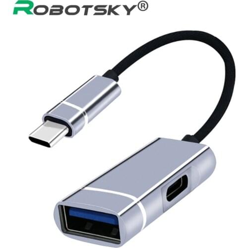 USB 3.0 To USB Type C Adapter OTG Cable USB C Male To USB 3.0 Femal PD Data Cable Converter For MacBook Samsung Type-C Adapter