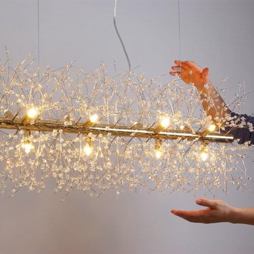 Rectangular chandelier LED G9 ARHAUS Dandelion chandelier fireworks For Room Restaurant Shops suspension luminaire lustre design