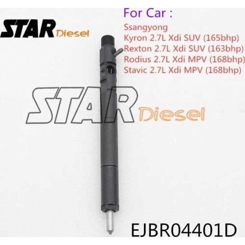 STAR diesel Common Rail Fuel Injector EJBR04401D Auto Engine Parts EJBR0 4401D For Ssangyong Kyron Rexton Rodius Stavic