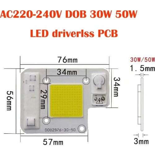 HANGYUE AC 220V LED No-need-driver DOB 30W 50W DIY module chipsi Smart IC Driverless Fit For DIY Flood Light LED Spotlight