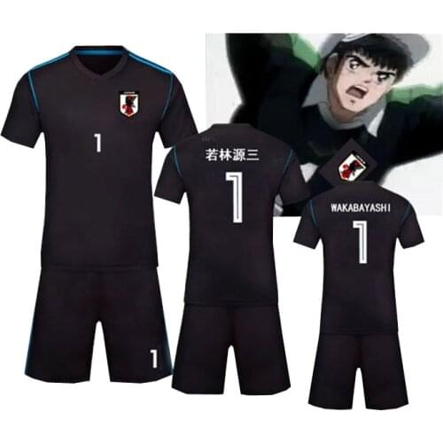 Captain Tsubasa Wakabayashi Genzo Jersey Football Suit Uniform Quick dry fabric Kid Adult size Cosplay Costume