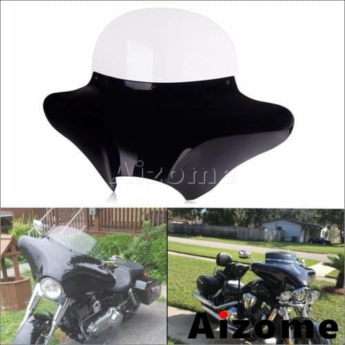 Universal Motorcycle Batwing Front Fairing Windshield Windscreen For Harley Road King Softail Fatboy Suzuki Honda Yamaha Cruiser