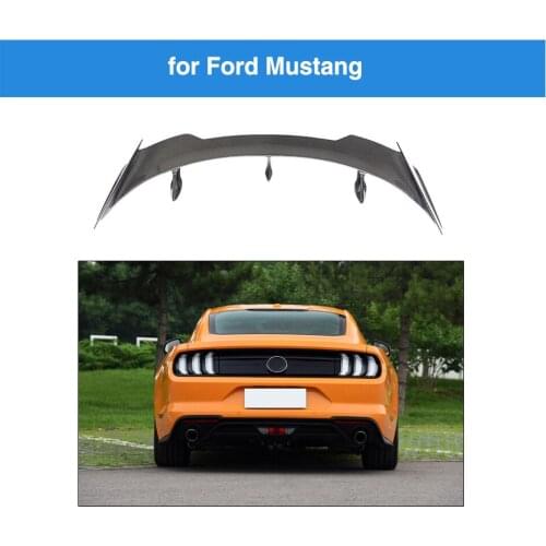 For Ford Mustang Coupe 2015 - 2019 Trunk Lip Spoiler Carbon Fiber Rear Wing