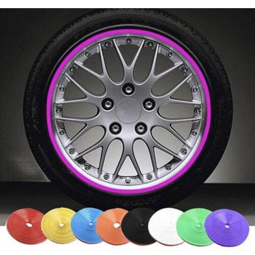 8m Car Wheel Protector Hub Sticker Car Decorative Strip Auto Rim Tire Protection Care Covers Car-styling car decoration