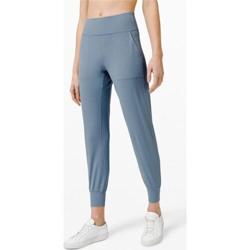 High Waist Squatproof Fitness Joggers Yoga Pants Women Stretchy Running Workout Sport Trousers with Two Side Pocket