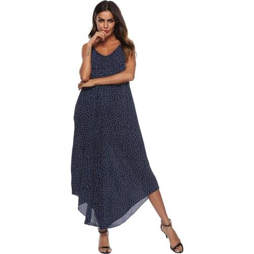 NORA TWIPS Plus Size XXL 2018 women sling siamese pants ladies Loose jumpsuits casual slim wide leg Dot Clothing