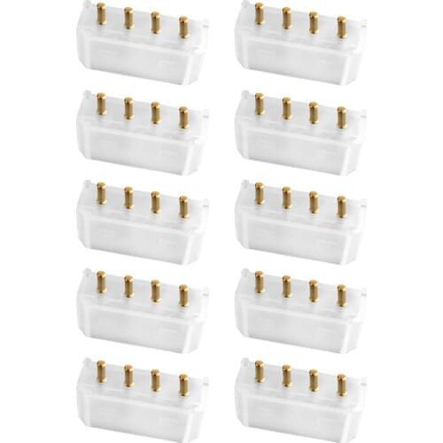 10PCS 5.08mm Big 4PIN Female Socket Straight Hollow Needle for Computer Atx Ide Power Connector
