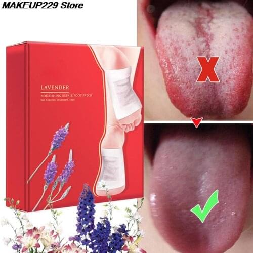 20pcs/pack Lavender Detox Foot Pads Nourishing Moisturizing Repair Foot Patches Adhesive Feet Cover Foot Skin Care Tools