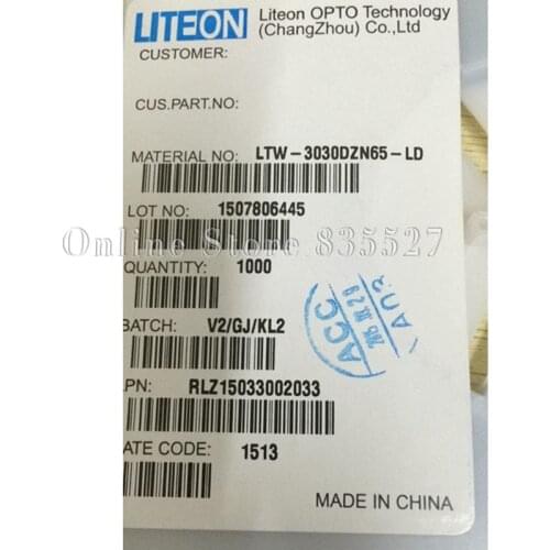 200pcs/lot 3030 48-50V 20ma 1.6W pure / neutral / cool white SMD LED lamp beads light emitting diode dual chip LTW-3030DZN